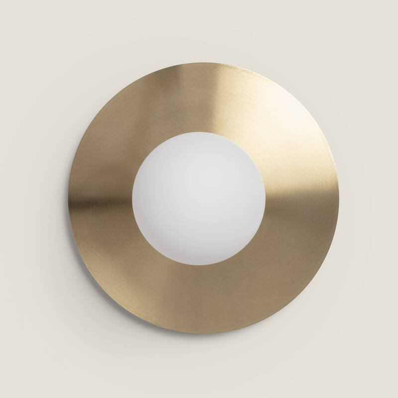 Imagem de Plafón de Teto Metal e Cristal Moonlight Brass