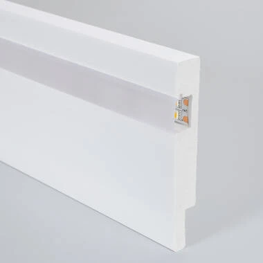 Moldura Rodapié 2m para Tira LED con Tapa Continua VANTA 115