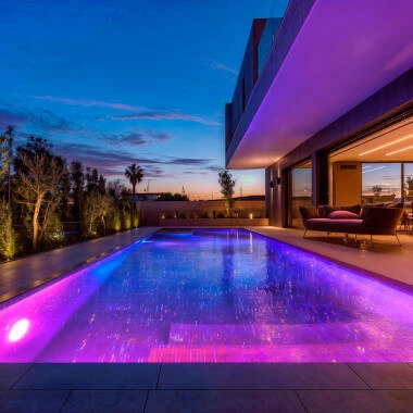 Imagen de Foco Piscina Superficie LED RGBW Sumergible 12V DC IP68 Acero Inoxidable 35W XtraPool