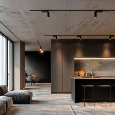 Imagen de Foco Carril LED Magnético 25mm SuperSlim 15W 48V Negro