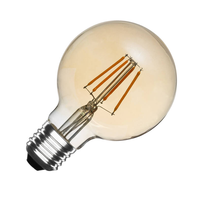 Imagem de Lâmpada Filamento LED E27 5.5W 495 lm G80 Regulável Gold