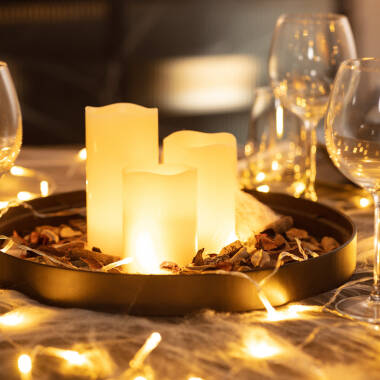 Imagem de Pack de 3 Velas LED Cera Natural