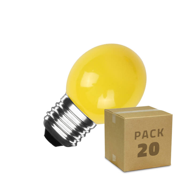 Imagem de Pack 20 Lâmpadas LED E27 3W 300 lm G45 Monocolor 
