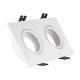 Imagem de Aro Downlight Quadrado Basculante para duas Lámpada LED GU10 / GU5.3 Corte 75x150 mm