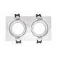 Imagem de Aro Downlight Quadrado Basculante para duas Lámpada LED GU10 / GU5.3 Corte 75x150 mm