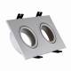 Imagem de Aro Downlight Quadrado Basculante para duas Lámpada LED GU10 / GU5.3 Corte 75x150 mm