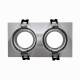 Imagem de Aro Downlight Quadrado Basculante para duas Lámpada LED GU10 / GU5.3 Corte 75x150 mm