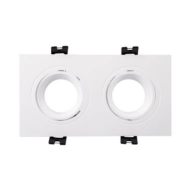 Foco Downlight Quadrado Inclinável GU10 6W Corte 75x150 mm PC