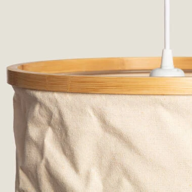 Imagem de Candeeiro Suspenso Bambu e Tecido Noah