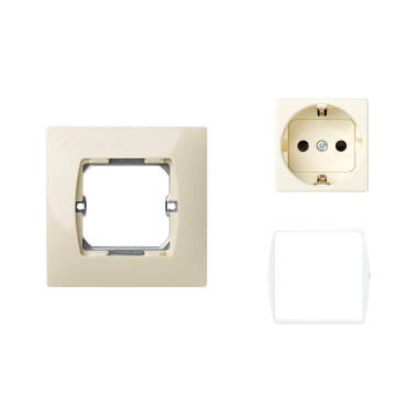 Kit Enchufe Tipo F Schuko con Toma a Tierra SIMON 27