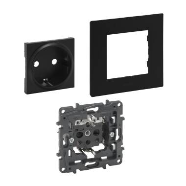 Kit Enchufe Tipo F Schuko 2P+T 16A LEGRAND Niloé Step
