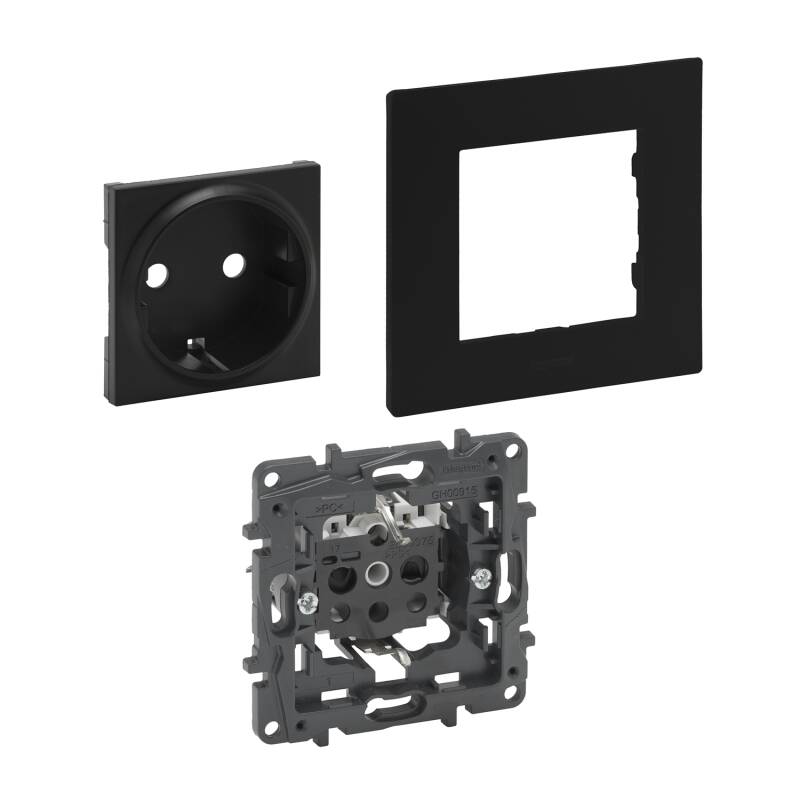 Imagen de Kit Enchufe Tipo F Schuko 2P+T 16A LEGRAND Niloé Step
