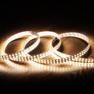 Fita LED 12V SMD 204 LED/m 5m 17.5W/m 1700lm/m Dupla Largura 14mm Corte a cada 3cm IP20