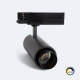 Imagen de Foco Carril LED Trifásico 30W Fasano Cilindro Regulable Negro