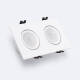 Imagem de Foco Downlight Quadrado Inclinável GU10 6W Corte 75x150 mm PC 