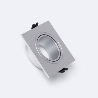 Aro Downlight Quadrado Cónico Basculante para Lâmpada LED GU10/GU5.3 Corte Ø 75 mm