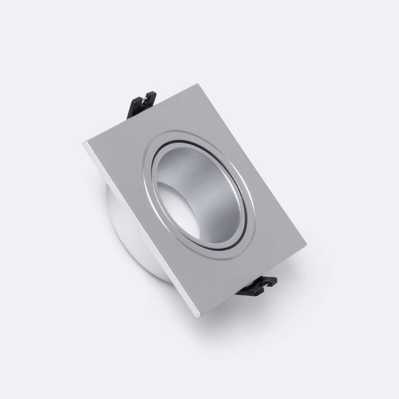 Imagem de Aro Downlight Quadrado Cónico Basculante para Lâmpada LED GU10/GU5.3 Corte Ø 75 mm
