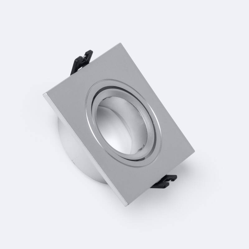 Imagen de Aro Downlight Cuadrado Basculante para Bombilla LED GU10 / GU5.3 Corte Ø 75 mm