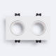 Imagen de Aro Downlight Cuadrado Cónico Basculante para dos Bombillas LED GU10 / GU5.3 Corte 75x150 mm