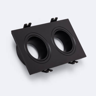 Aro Downlight  Quadrado Basculante para duas lâmpadas LED GU10 / GU5.3