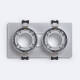 Imagem de Aro Downlight  Quadrado Basculante para duas lâmpadas LED GU10 / GU5.3