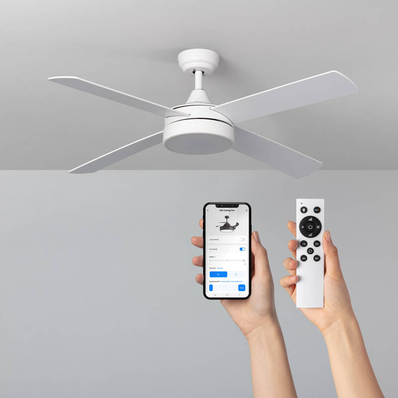 Imagen de Ventilador de Techo Silencioso Timor Blanco 132cm Motor DC WiFi