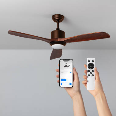 Ventilador de Techo Silencioso Forest Marrón 132cm Motor DC WiFi