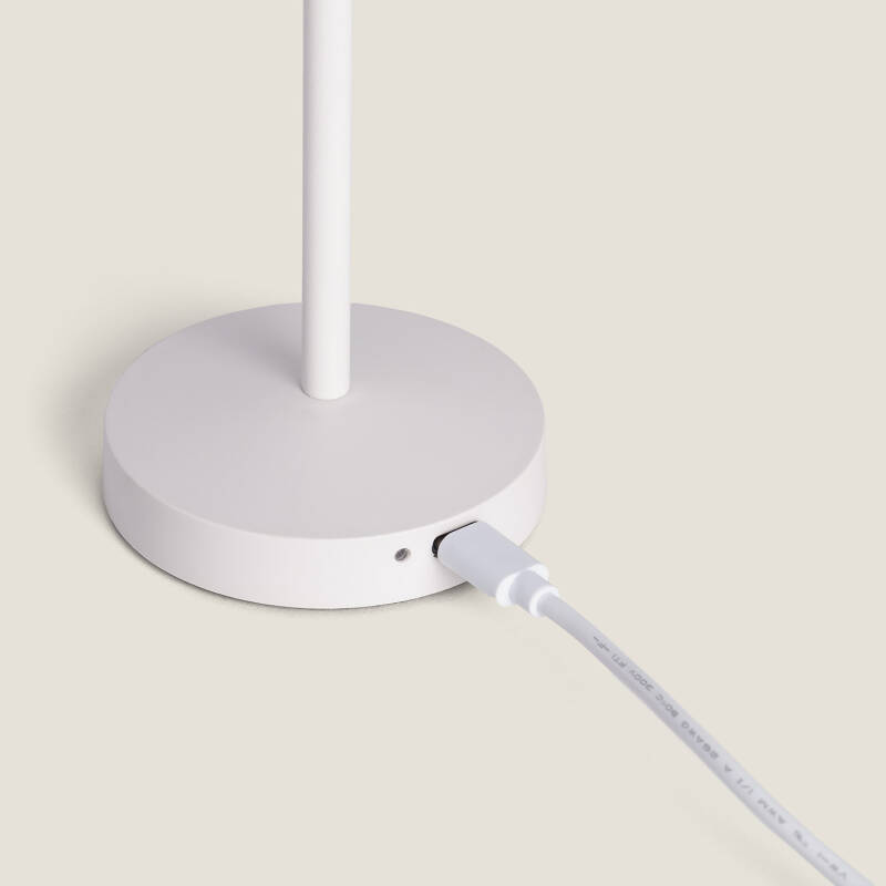 Imagem de Candeeiro de Mesa LED Portátil para Exterior Metal com Bateria USB  Recarregável Lendora 