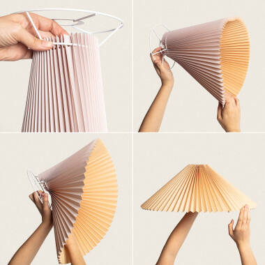 Imagen de Lámpara Colgante Madera y Tela Luanda