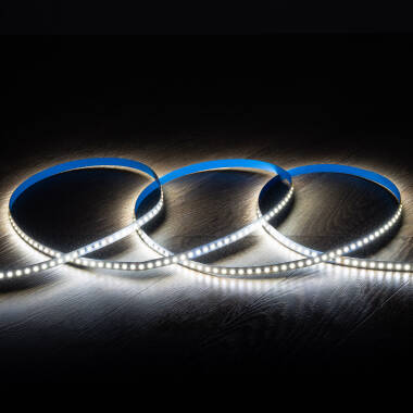 Tira LED 48V SMD 120 LED/m Bobina 50m 5W/m 500lm/m Ancho 10mm Corte 10 cm IP20