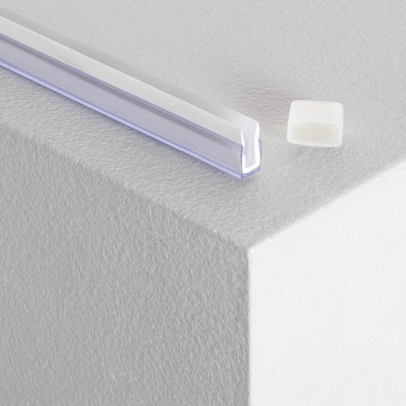 Imagen de Perfil PC 1m para Tira Neón LED 24/48V DC 6x12 mm N-FLEX 6