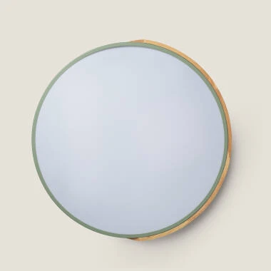 Imagem de Plafón LED 36W Circular Madeira e Alumínio Ø500 mm CCT Selecionável Semi-Dari