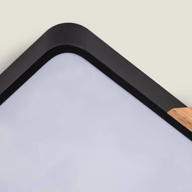 Imagen de Plafón LED 18W Cuadrado Madera y Aluminio 325x325 mm CCT Seleccionable Semi-Dari