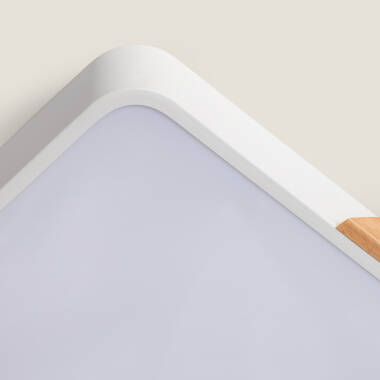 Imagen de Plafón LED 18W Cuadrado Madera y Aluminio 325x325 mm CCT Seleccionable Semi-Dari