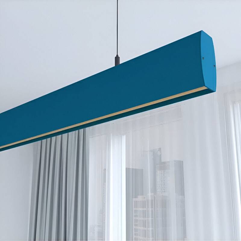 Imagem de Candeeiro Suspenso Linear LED 42W Alumínio CCT Iluminação Dupla Cara Funky Zapp