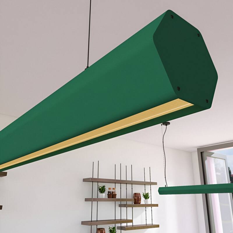 Imagem de 	Candeeiro Suspenso Linear LED 42W Alumínio CCT Iluminação Dupla Cara Funky Kool