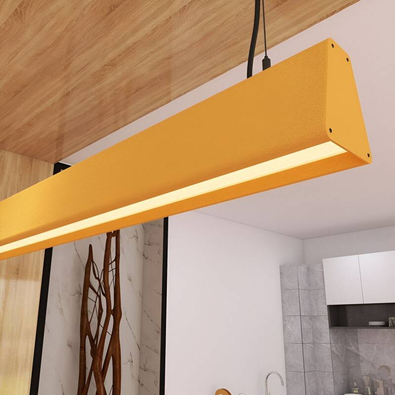 Imagem de Candeeiro Suspenso Linear LED 42W Aluminio CCT Iluminação Dupla Cara Funky Chaka