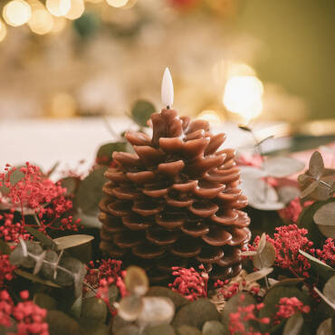 Vela LED Cera Natural con Batería Konggle