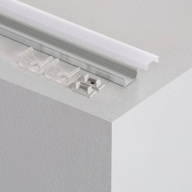 Imagen de Perfil de Aluminio Superficie con Tapa Continua para Tiras LED hasta 12 mm