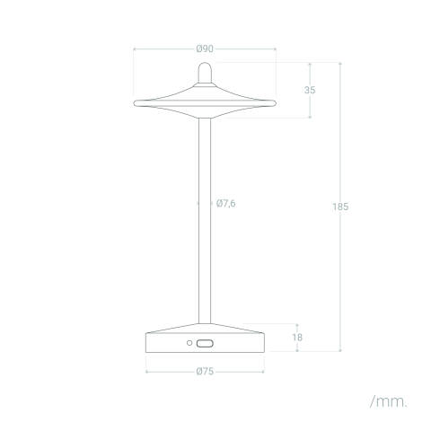 Imagem de Candeeiro de Mesa LED Portátil com Bateria USB Recarregável Estepona