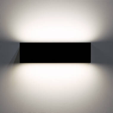 Imagen de Aplique de Pared Exterior LED 10W Aluminio Iluminación Doble Cara Rectangular Negro Lena