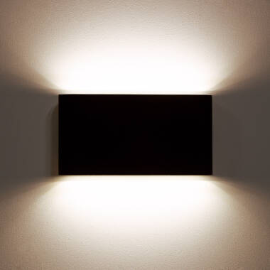 Imagen de Aplique de Pared Exterior LED 12W Iluminación Doble Cara Rectangular Negro Einar