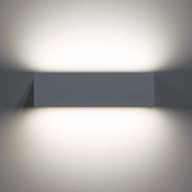 Imagen de Aplique de Pared Exterior LED 10W Aluminio Iluminación Doble Cara Rectangular Blanco Lena