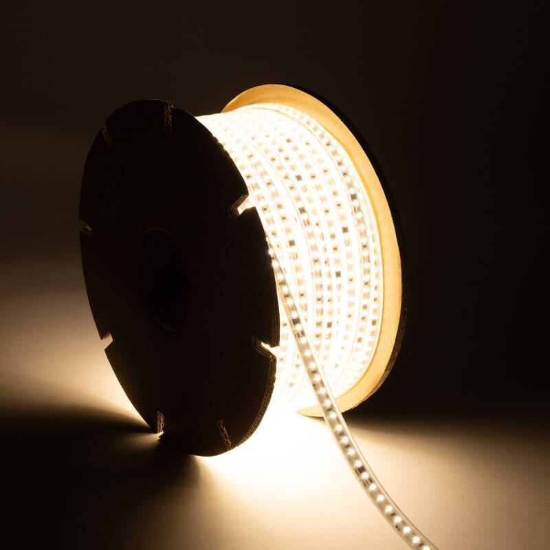 Imagen de Tira LED Regulable 220V SMD Autorectificada 120 LED/m BOBINA 50m 10W/m 1000lm/m Ancho 12mm Corte 10cm IP65