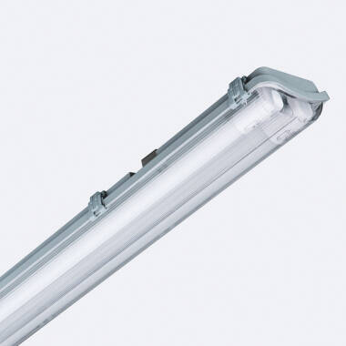 Armadura Hermética 150cm IP65 com dois Tubos LED Vidro 22W 140lm/W