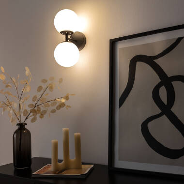 Imagen de Lámpara de Pared de Metal y Cristal Balts Duplo