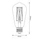 Imagem de Lâmpada Filamento LED E27 7W 640 lm ST64 Regulável Creative-Cables BB-C54