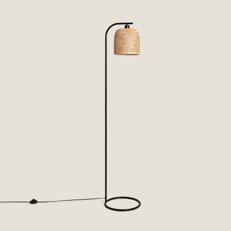 Imagen de Lámpara de Pié Metal y Bambú Adola