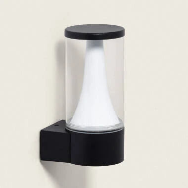Aplique de Pared Exterior Canu Negro