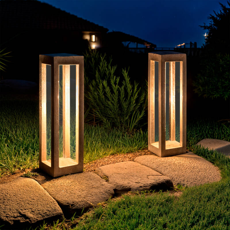 Imagen de Baliza Exterior LED Regulable 6W Cemento Blynte 70 cm